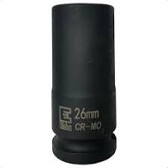 EDA SOQUETE IMPACTO SEXTAVADO CROMO MOLIBDENIO LONGO 3/4" 26MM 9PZ