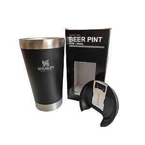 COPO TERMICO STANLEY BEER PINTS PRETO FOSCO 502ML*