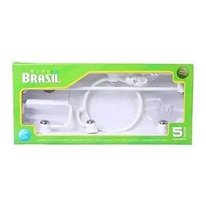 FOX BRASIL KIT P/BANHEIRO 5 PECAS RIO BRANCO ACRILICO CRISTAL