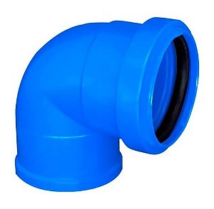 PLASTILIT COTOVELO 90° AZUL C/ANEL "40X90"