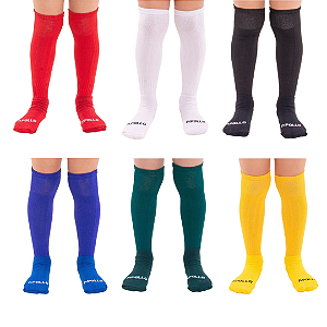 Kit 05 Pares Meião Futebol Masculino Infantil Juvenil Bebe Cano Alto Longo Grosso Em Algodão