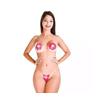 Conjunto Comestível Morango com Champanhe Flor - Tamanho Único - Hot Flowers