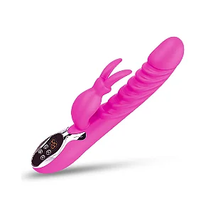 Vibrador Ponto G Com Estimulador Clitoriano e Aquecimento