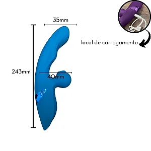 Vibrador 3 Em 1 Com Aquecimento Roxo