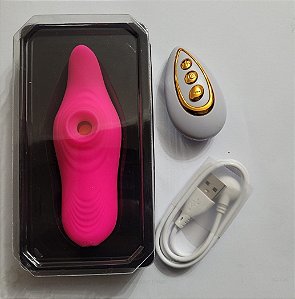 Vibrador de Casal Com Estimulador Clitoriano Com Controle