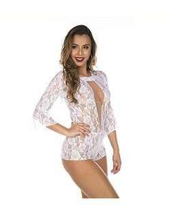 Macaquinho Princesa Branco - Pimenta Sexy