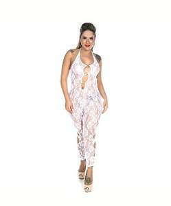 Macacão Sensual Rendado Pimenta Sexy