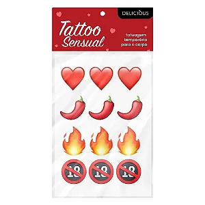 Tatuagem Emoji Sensual Picantes Adesivos Temporária