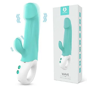 S-Hande Wave - Vibrador Estimulado de Ponto G e Clitóris Com 9 Modos de Vibração - 22,7 X 4, 3 Cm Cor:Laranja