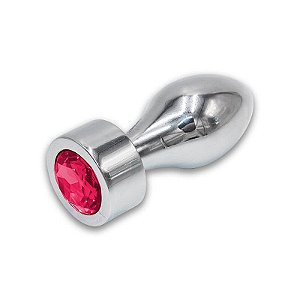 Plug Anal Em Aço Com Cristal Brilhante 7,8 x 2,9 cm