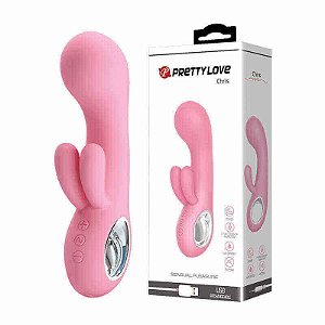 Pretty Love Chris - Vibrador Estimulador de Ponto G e Clitóris Recarregável Com 7 Modos de Vibração
