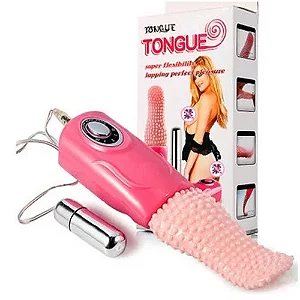 Love Tong Vibrador Recarregável Em Formato de Lingua Com 3 Velocidades de Vibração