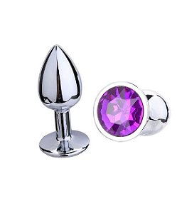 Plug Anal Metal Cromado Pequeno 7,3 x 2,8 cm