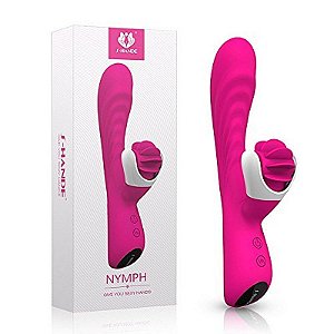 S-Hande Nymph Vibrador Estimulador de Ponto G e Clitóris Recarregável Com 9 Modos de Vibração e 6 Modos de Rotação