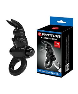 Anel Peniano Formato de Coelho Com Vibrador