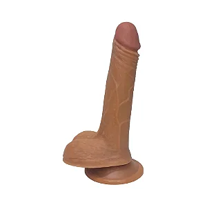Prótese Peniana Realística Com Ventosa 19 x 2,8 Penetrável: 13 cm