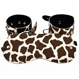 Algema Bracelete e Venda Com Estampa de Girafa - Dominatrixxx