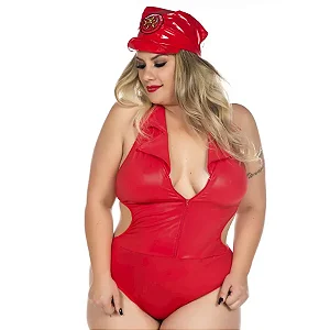 Fantasia Body Bombeira Luxo Plus Size - Pimenta Sexy