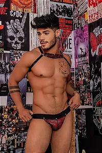 Cueca Jockstrap Elastico Na Cintura E Peitoral Arreio
