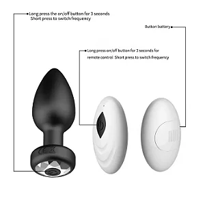 Plug anal de silicone com vibro
