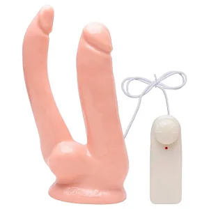 Pênis Duplo Vibrador Ventosa