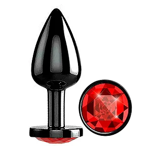 Plug Anal Diamond Colors Black Pequeno ABS