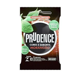 Preservativo Morangão Xxg Com 3 Unidades - Prudence