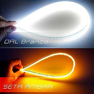 Led Para Faróis Fita Barra Dual Led 60 Cm Acessórios Carro