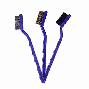 KIT 3 ESCOVAS PARA DETALHAMENTO NYLON AÇO E LATÃO - VONIXX