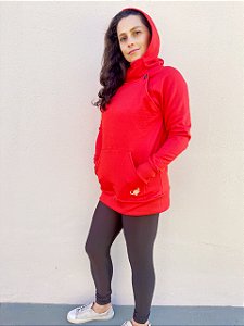 Moletom amamentação flanelado Vermelho intenso