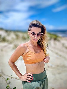 Top basic canelado Terracota