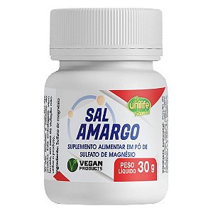 Sal Amargo em pó 30gr - Unilife