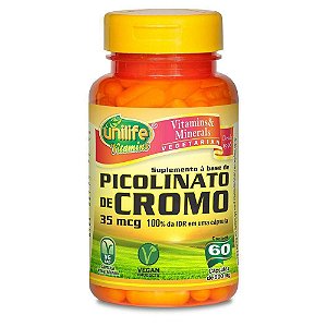 Picolinato de Cromo 500mg 60 cáps - Unilife