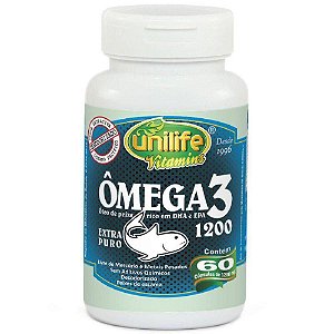Óleo de Peixe Ômega 3 1200mg 60 cáps - Unilife