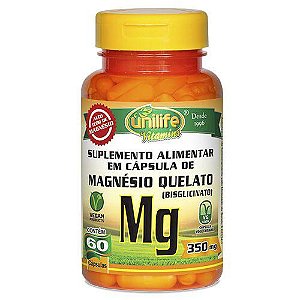 Magnésio Quelato MG 350mg 60 cáps - Unilife