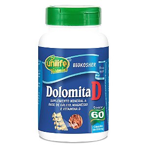 Dolomita D 950mg 60 cáps - Unilife