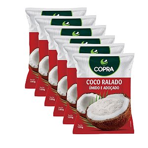 6uni Coco Ralado Fino Umido Adoçado 100gr - Copra (val. 07/abr/23)