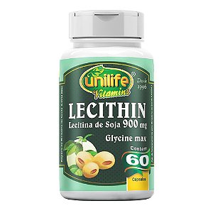 Lecithin Lecitina de Soja 900mg 60 cáps - Unilife