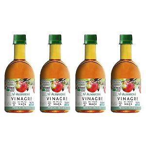 Kit 4uni Vinagre de Maçã Orgânico 400ml Pet - Almaromi