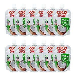 Kit 12uni Óleo de Coco Extra Virgem Pouch Coco Show 70ml - Copra