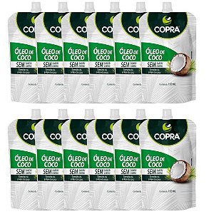Kit 12uni Óleo de Coco (sem sabor) 100ml Pouch - Copra