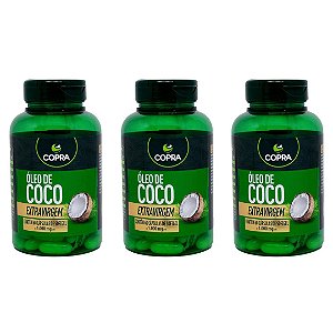 Kit 3uni Óleo de Coco Extra Virgem 60 cáps - Copra