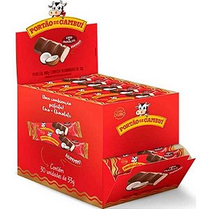 Doce de Leite com Coco cobertura Chocolate display 30uni de 33g - Portão de Cambui