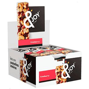 Barra Cranberry display 12uni de 30g - &Joy