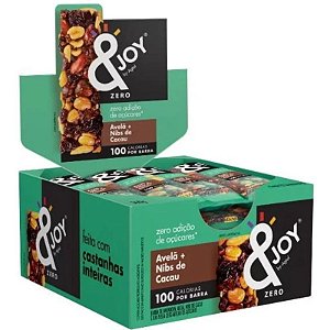 Barra Zero Açúcar  Avelã e Nibs de Cacau display 12uni de 25g - &Joy