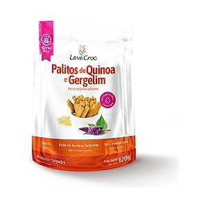 Biscoito Palitos Salgados Quinoa e Gergelim Leve Croc 120g