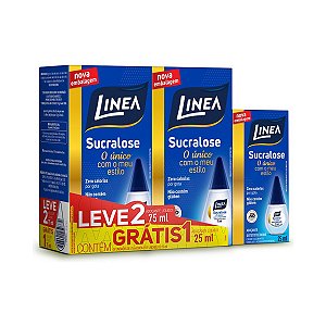 Kit Adoçante Líquido Linea Sucralose 2x75ml + 25ml