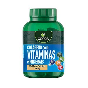 Colágeno c/ Vitaminas e Minerais (60 cápsulas) - Copra