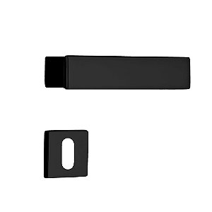 Fechadura para Porta de Interna Preto Fosco 55mm com Roseta MZ530 Design Papaiz