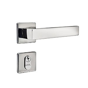 Fechadura de Inox Porta de Entrada Cromo Acetinado 40mm  MI960 Inoxvita Papaiz